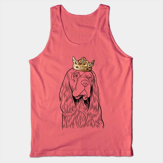 Sussex Spaniel Dog King Queen Wearing Crown Tank Top by millersye